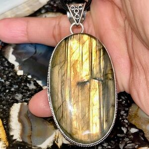 Large Labradorite Pendant 2 7/8”